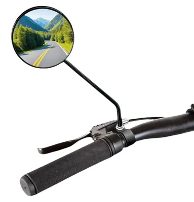 Productafbeelding van 2 stuks fietsspiegels, HD echtglas, geschikt voor sturen met een diameter van 22-25 mm, 360° verstelbaar, metalen stang, concaaf