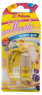 Produktbild von Auto-Lufterfrischer Woody Bubble Gum - Duftdiffusor aus Holz mit Kaugummiduft - 4 ml - Hält bis zu 1 Monat - Langanhaltender Duft für den Autoinnenraum 1 Stück [P09570]