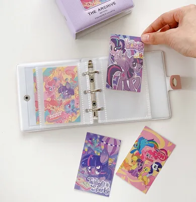 Produktbild von INF Mini 3-Ring Binder Photo Album, Removable Card Holder Weiß