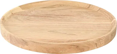 Produktbild von Rundes Akazienholz Tablett Ø30cm – Natur Servier- & Dekotablett