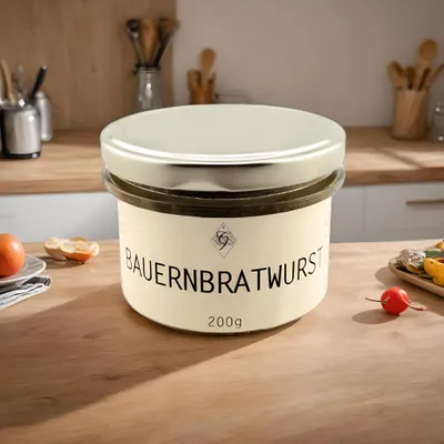 Produktbild von Bauernbratwurst im Glas – Deftige Brotzeit von Metzgerei Guber – nach traditioneller Rezeptur
