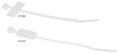 Produktbild von ACT CT1310, Kabelbinder mit paralleler Einführung, Weiß, 200 mm, 2,5 mm, 100 Stück(e)