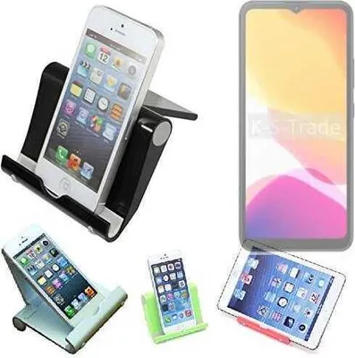Produktbild von K-S-Trade Handy-Ständer kompatibel mit Cubot Note 21 faltbarer Tischständer Smartphone Tablet Halterung Reise