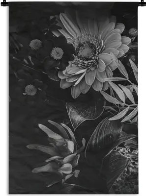 Produktbild von MuchoWow® Wandteppich Wandbehang Blumenstrauß - Stilleben - Blumen - Pflanzen - Rot 90x135 cm Tapisserie Dekoration Wandtuch - Baumwolle - Wandskulptur