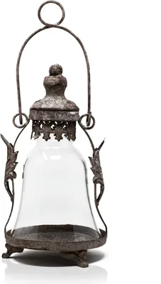Immagine prodotto di Lampada da giardino decorativa in look ruggine, da appoggio o da appendere