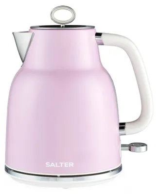 Retro-Wasserkocher 1,7 L, 3 KW, rosa, 360°-Basis, herausnehmbarer Filter