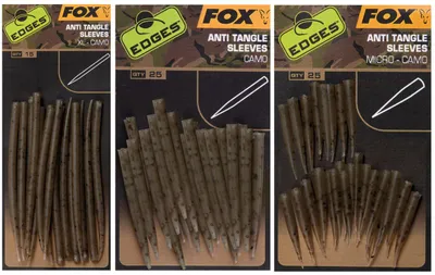 Produktbild von Fox Edges Camo Anti Tangle Sleeves - Tubes, Größe/Packungsinhalt:Gr. Micro / 25 Stück