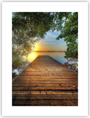Produktbild von Poster - Poster ohne Rahmen - Brücke See - 30x40 cm - Wand Bild - Wanddeko - Wandbilder - Kunstposter - Wandposter - Bilder - Kunstdruck - Wanddekoration - Wandbild - P2XPA30x40-3528