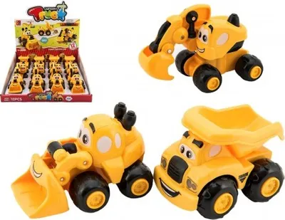 Obrázek produktu pro Stavební auto pro nejmenší 9cm plast 3 typy volné jízdy