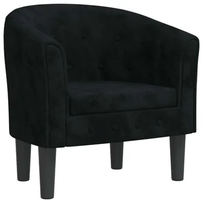 Image de vidaXL Fauteuil club noir velours