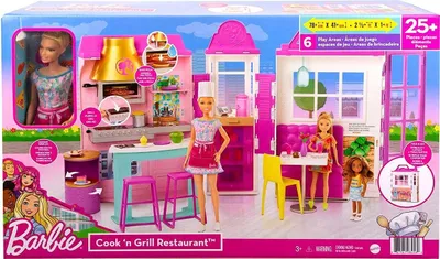 Produktbild von Mattel HGP59 - Barbie - Cook`n Grill Restaurant mit Puppe Spielset ab 3 Jahre