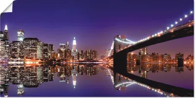Produktbild von ARTland Poster New York Skyline Größe: 40x20 cm
