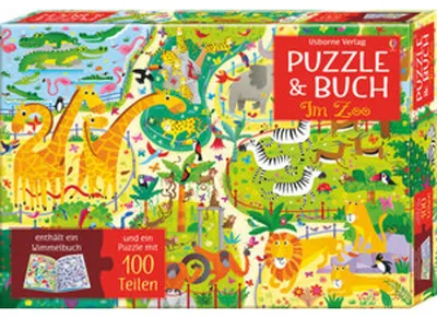Produktbild von Puzzle & Buch: Im Zoo. 100 Teile