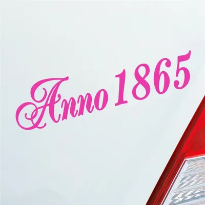 Produktbild von Auto Aufkleber Deko Home ANNO 1865 Vintage 20x5 cm Pink Sticker Heckscheibenaufkleber