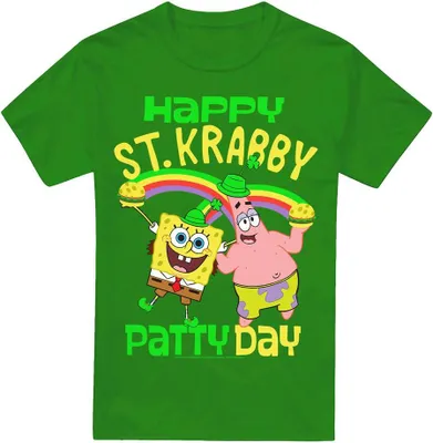Obrázok produktu pre SpongeBob SquarePants - Pánske tričko "St Krabby Patty Day" - St Patricks Day TV6379 (XXL) (írska zelená)