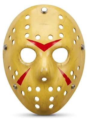 Horror-Maske für Erwachsene, Gelb, Grusel-Maske
