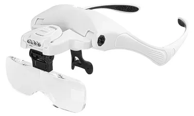 Produktbild von Verk 09202: Stirnlampe mit Vergrößerungsglas und LED-Beleuchtung (Vergrößerungen: 1x, 1,5x, 2x, 2,5x, 3,5x)