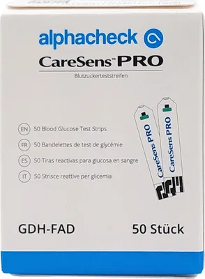 Produktbild von ALPHACHECK CareSens Pro Blutzuckerteststreifen