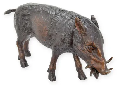 Produktbild von Bronzeskulptur Wildschwein Replikat Retro Design Dekoration