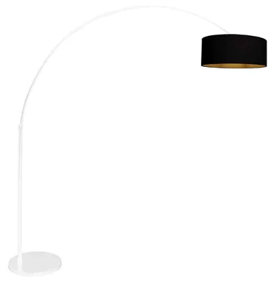 Obrázok produktu pre Lampa stojaca - biela - Sparkled Light - kov textil - oblúková lampa - E27 - 3964W - Steinhauer