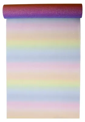 Produktbild von Tüllstoff Rolle mit Farbverlauf, Tischläufer, 30 cm x 10 Yards, Dekostoff für Hochzeiten, Partys, Bastelarbeiten und Geschenkverpackungen