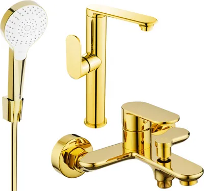 Produktbild von Mexen Milo R05 Badewannenset, Gold - 713153R05-50