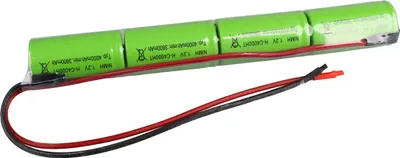 Produktbild von Mexcel Akkupack 4,8V / 4000mAh NiMh- Akku C - Säule4 Hochtemperatur mit Silikonkabel 20 cm