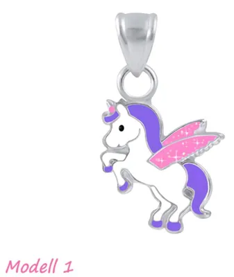 Produktbild von Einhorn Kette Silber 925: Kinderschmuck Anhänger Modell 1 ohne Kette