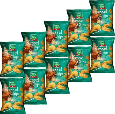 Produktbild von Funny-Frisch Salt & Vinegar Kesselchips VPE (10x120g Packung)