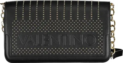Produktbild von Schwarze Damentasche: Elegante Schultertasche mit Kette & Fächern