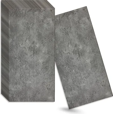 Produktbild von Verdico | 3D Wandpaneele Polystyrol - Grau - 100x50 Cm - 12 Stück - Betonoptik - Deckenpaneele - 6 m2