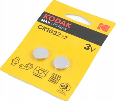 Zdjęcie produktu dla Bateria Litowa KODAK 3V CR1632 DL1632 1632 2 szt.