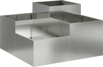 Immagine prodotto di Vaso da giardino Argento 80 x 80 x 48 cm Acciaio zincato