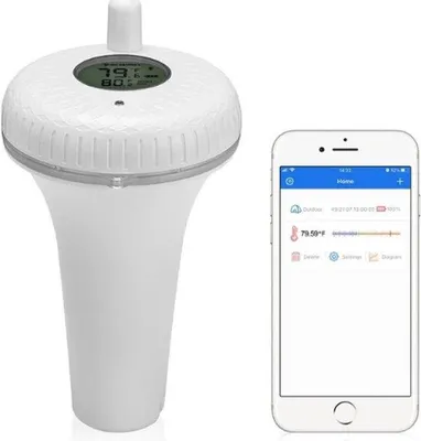 Obrázek produktu pro Digitální teploměry do bazénů – teploměry na vodu – teploměry do bazénů s aplikací a Bluetooth – teploměry Dritfender