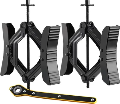 Immagine prodotto di H-Chock stabilizzatore per ruote, rimorchio, camper, cuneo per pneumatici con chiave a cricchetto, 2 pezzi