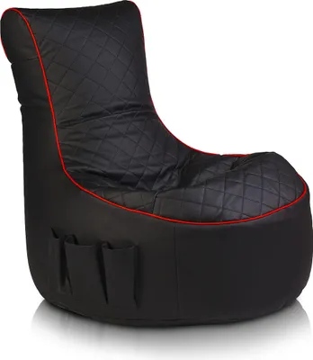 Produktbild von Ecopuf, Pablo, Sitzkissen, Sessel Bean Bag, Sitzsack, für Innen, 77x84cm, Schwarz