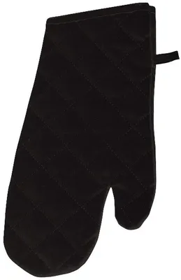 Produktbild von Robuster und hitzebeständiger Topfhandschuh aus 100% Baumwolle, gesteppt, schwarz