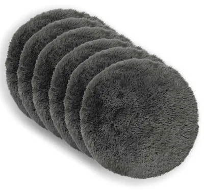 Obrázok produktu pre vidaXL Vankúšový poťah, 6 ks, HEERLEN, svetlosivý, priemer 30 cm, materiál: flísový