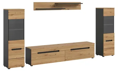 Zdjęcie produktu dla Canu regał C10 system dąb dekor, ciemnoszary.