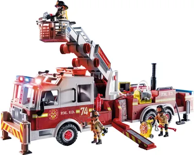 Produktbild von PLAYMOBIL City Action 70935 Feuerwehr-Fahrzeug: US Tower Ladder