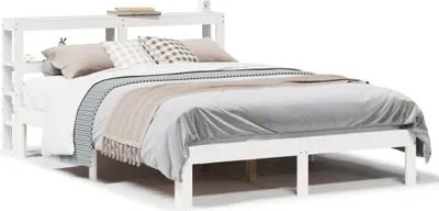 Obrázok produktu pre vidaXL Rám postele s čelom bez matraca biely 120x200 cm