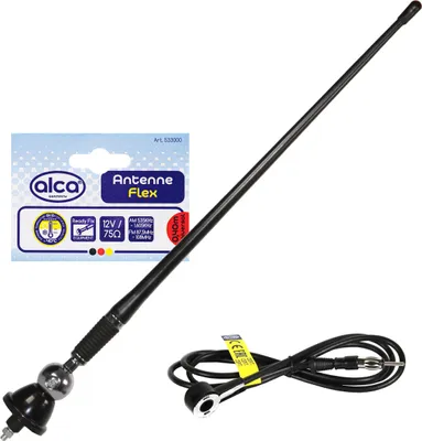 Produktbild von alca® Autoantenne Dachantenne universal 40cm Radio AM/FM weiches Gummi flexibel - Neigung einstellbar 180°