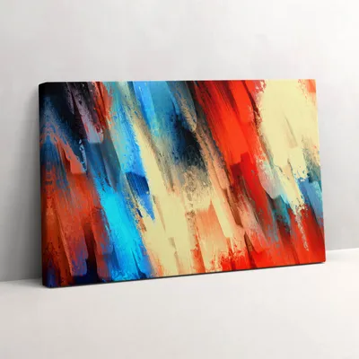 Produktbild von Abstraktes Ölgemälde – Leinwandbild Wandbild – 60x40 cm – Leinwandbilder – Wandbilder – Schlafzimmer – Flur