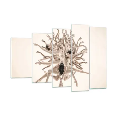 Produktbild von Bilder auf glas - 5 Teile - Modern Stück Ballett - 150x100cm - Glasbilder - Wandbilder - Bilder - zum Aufhängen bereit - Wanddekoration aus Glas - Glas Bilder - Wandbild auf Glas - GEG150x100-4636