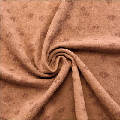 Musselin Jacquard Double Gauze ab 1m x 1,4m Oeko-Tex Double Face Design Baumwollstoff Meterware zedernrot