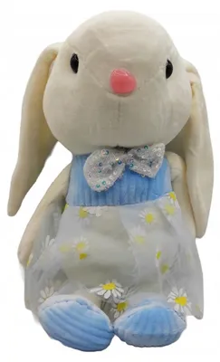 Produktbild von Granda Stofftier Hase mit Kleid, blau, 30 cm