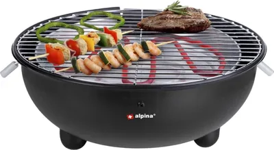 Produktbild von Alpina Elektrische Bbq Tafel-Barbecue 1250W 30 Cm Zwart