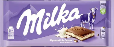 Produktbild von Milka Alpenmilch-Crème 100g Tafel