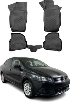 Immagine prodotto di OMAC tappetini in gomma per VW Polo 2010-2014 RHD TPE tappetini auto nero 4x