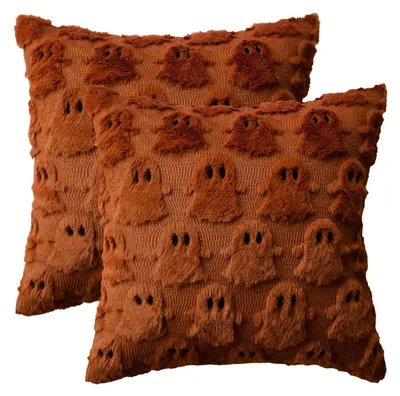 Obrázok produktu pre Vankúšové obliečky, motív: Halloween, duch, karamel, 45x45 cm, sada 2 kusov, 100% polyester